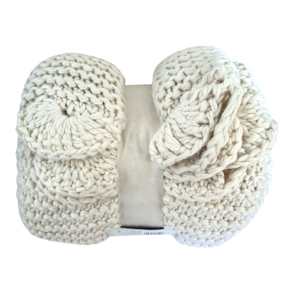 Threshold Studio McGee Cozy Cream Scalloped Knit Throw Blanket - Picture 6 of 6